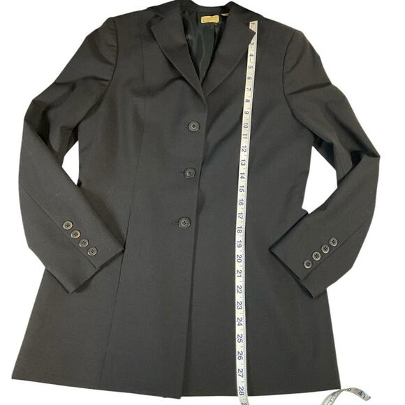 Caslon Long Black Blazer 95% Wool 3 Button Front W/ Front Pockets Size 8 Petite - Picture 12 of 13
